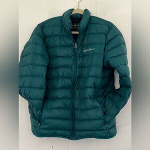 June Bug/Vapor Eddie Bauer Packable Full-Zip Funnel Neck Down Filled Jacket